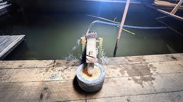 Water-powered corn pounder p31 #live