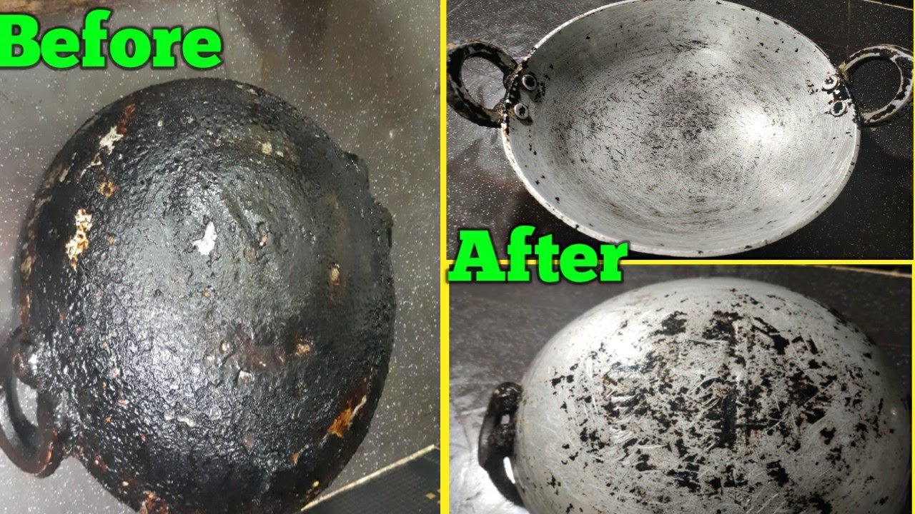        how to clean aluminum kadai in Telugu