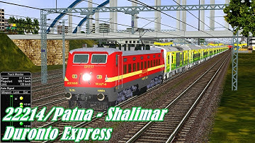 22214/Patna - Shalimar Ac Duronto Express Departure From Patna || Rail India || MSTS In Open Rail