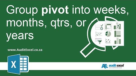Grouping data in Excel 2007 Pivot Tables- turn dates into months or years- same in latest versions