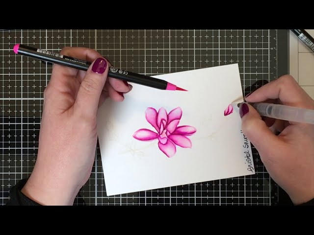 Using Arteza Watercolor brush pens in World of Flowers - Watercolour series  