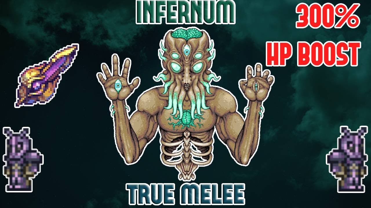 Terraria Calamity Infernum Moon Lord TRUE MELEE +300 HP Boss