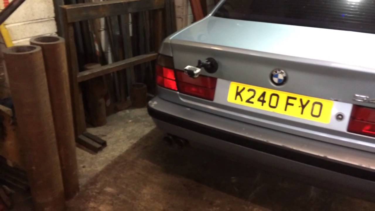 Bmw e34 resonator delete/eisenmann back box YouTube
