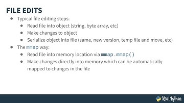 File I/O With Memory Mapping Using Python mmap
