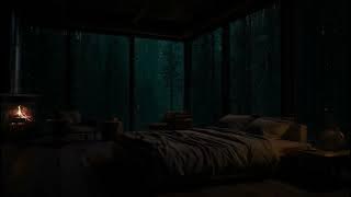Sleep Inducing Rain and Fireplace: Let the Melody of Rain and Fire Lull You to Sleep 🌧️🔥