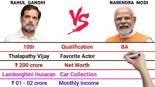 Rahul Gandhi vs Narendra Modi Full Comparison Video | Net Worth | Monthly Income | Car Collection