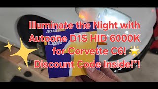 Corvette C6 Autoone D1S HID 6000K Link below⬇️ 🌟 Discount Code Inside!! #corvette #howto #beautiful