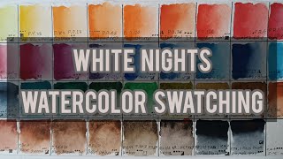 White Nights watercolor swatching 36color set