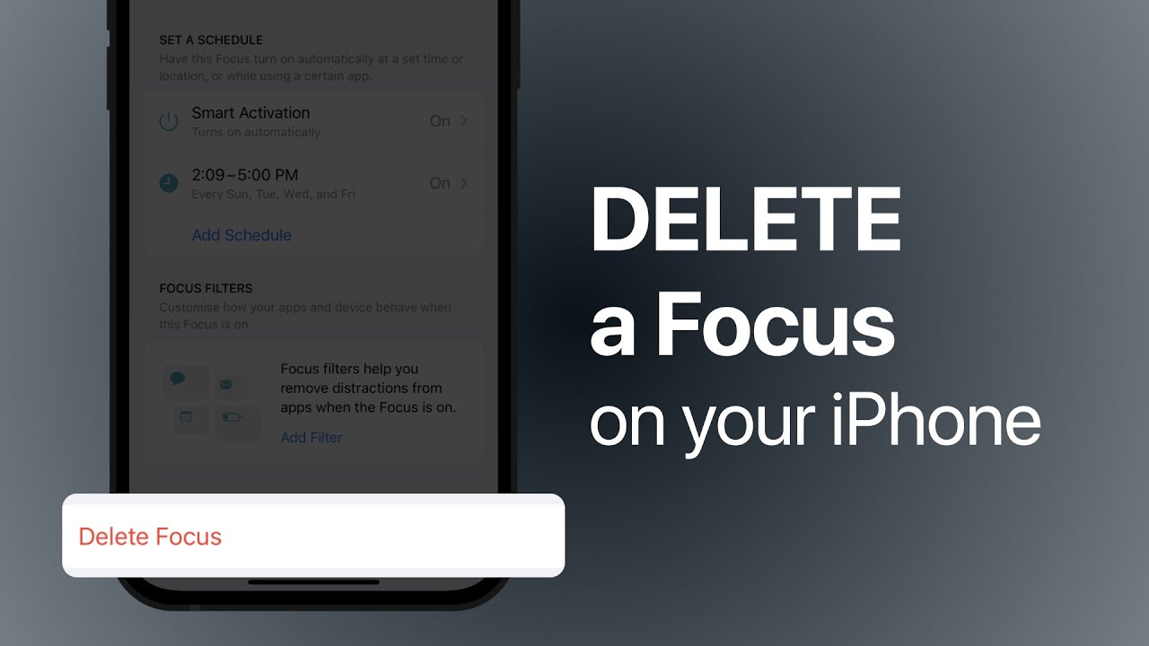How to Delete a Focus on your iPhone - YouTube