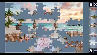 Romantic Beach Wedding Jigsaw Puzzle💍🌊🧩| Beautiful Sunset Wedding Setup|Relaxing & Satisfying Puzzle
