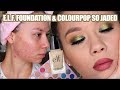 Can the ELF FOUNDATION CURE my SADNESS???? Ft. Colourpop SO JADED Palette