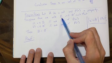 Math 3274 - lecture - uniqueness of set given by axiom schema of comprehension.