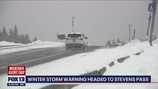 Winter Storm Warning Headed To Stevens Pass | FOX 13 Seattle Winter Storm Warning Headed To Stevens Pass | FOX 13 Seattle