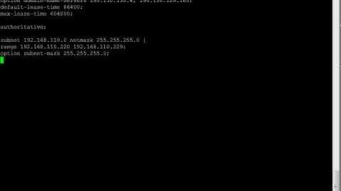 Part2. Setting up a DHCP-server in Linux