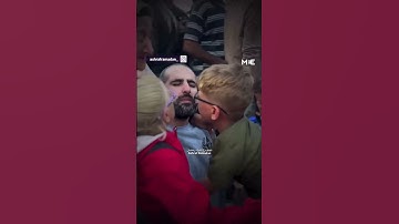 Palestinian father reunites with his children following release from Israeli prison