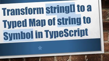 Transform string[] to a Typed Map of string to Symbol in TypeScript