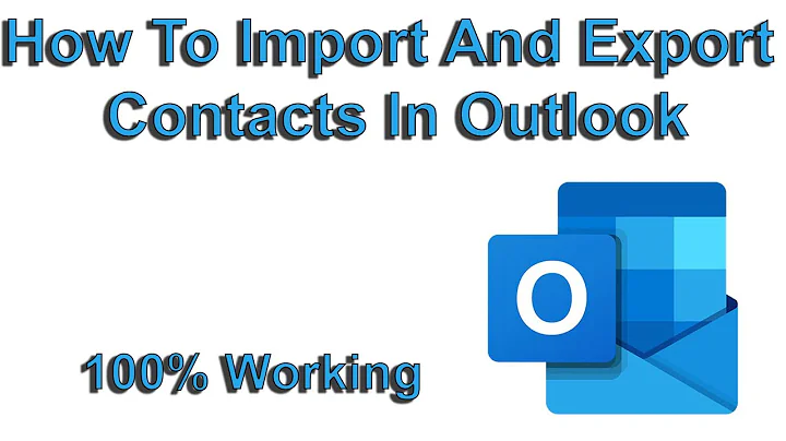 How to Import and Export Contacts in Outlook 2013/2016/2019 💻 New Method 2021