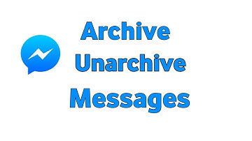 How to Archive & Unarchive messages on facebook messenger - 2021