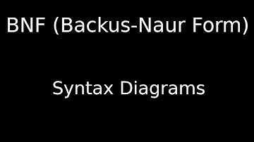 Syntax Diagrams - BNF (A-Level)