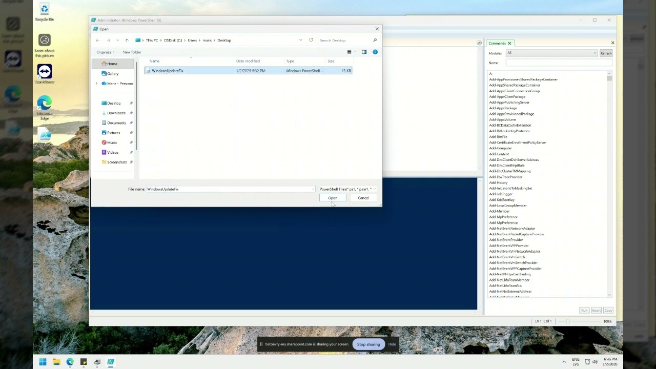Run this script to fix a failing windows update in 2026