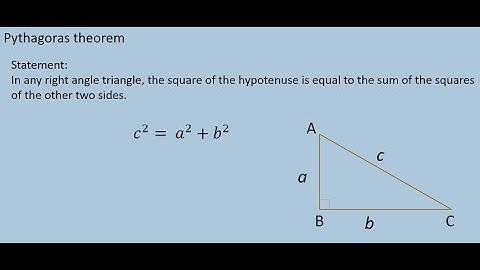 Pythagoras theorem proof using similar triangles, c^2 = a^2 + b^2