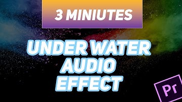 Premiere Pro : HOW TO DO THE UNDERWATER AUDIO EFFECT (  IN 3 MIN )