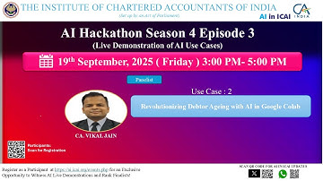 AI Hackathon S4 E3 UC2: Revolutionizing Debtor Ageing with AI in Google Colab – CA. Vikal Jain
