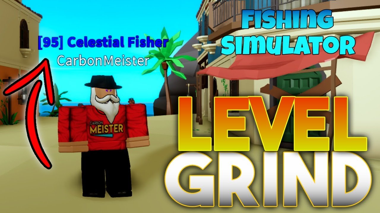 Grinding To Level 100 Fishing Simulator Roblox Youtube