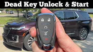 2018 - 2023 CHEVY TRAVERSE - How To Unlock Open & Start With Dead Remote Key Fob Battery Not Working