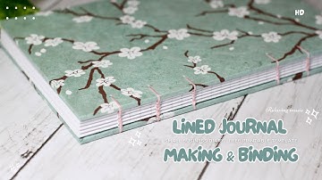 Lined journal making and binding | small business diary ❤︎  (Free printable lined template)