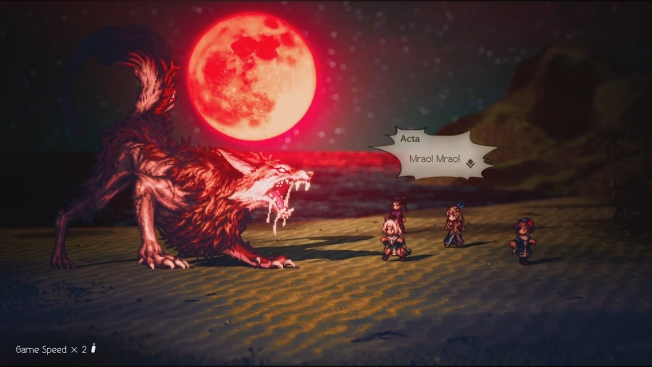 OCTOPATH TRAVELER II - Lājackal of the Sorrowful Moon Boss Fight (Ochette Chapter #3)