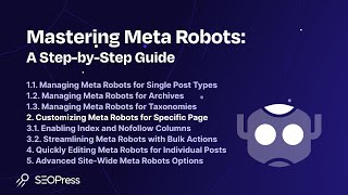 Customizing Meta Robots for Specific Page with SEOPress