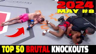 Top 50 Savage Knockouts in MAY 2024 #8 (MMA•Muay Thai•Boxing•Kun Khmer)