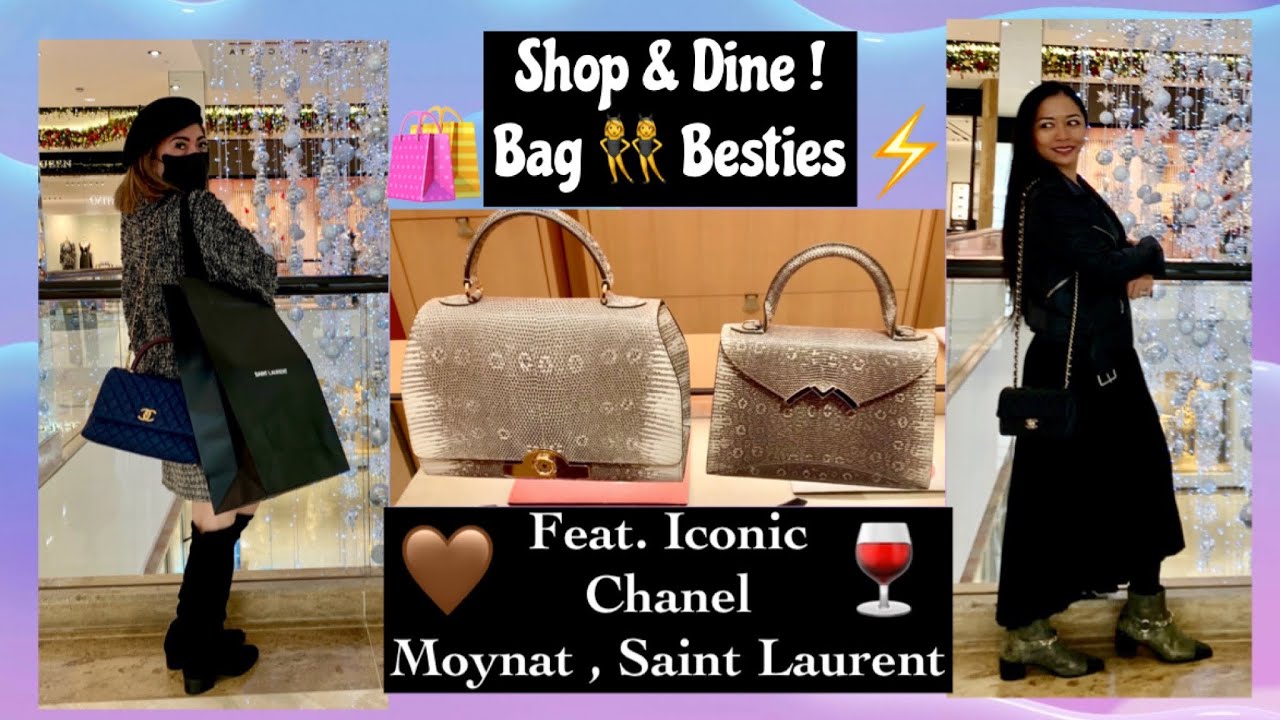 Iconic Bags ! Moynat Gabrielle & Réjane Himalayan Lizard Details • Chanel •  YSL Shop & Dine Vlog 