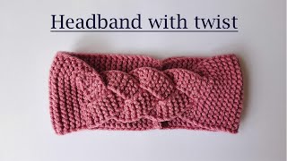 How to knit a headband with twist | twisted Headband knitting tutorial