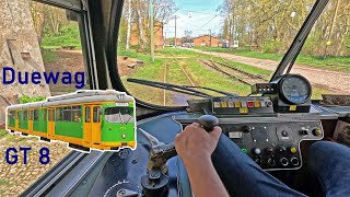 I drive a 55yearold tram | Duewag GT 8 | Driver's cab ride in the tram museum