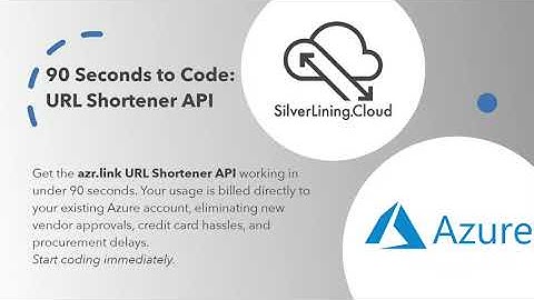 90 Seconds to Code: Get started with azr.link URL Shortener API on Azure