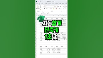 여러 개의 셀 자동합계 단축키 1초 컷