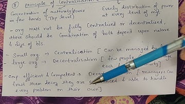 Principle of centralisation & decentralisation (fayol