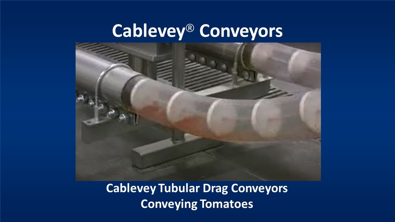Cablevey Tubular Drag Conveyors Conveying Tomatoes