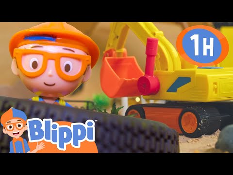 Blippi's Excavator Toy Song: Digging Away the Dirt | Blippi Toys | Moonbug Kids - Cartoons & Toys