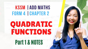 中文讲解 KSSM | Form 4 Add Maths Chapter 2 : Quadratic Functions 【Part 1】