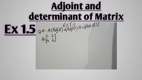 Class 9 Math | Chapter 1: Determinant of Matrix | Exercise 1.5 Solutions (Q4)