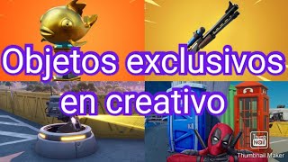 COMO CONSEGUIR OBJETOS EXCLUSIVOS fortnite creativo (recopilación)