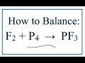 Balancing Chemical Equations