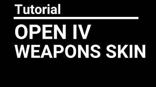 How to have custom weapons skin on Fivem, Open IV and Archive Fix Tutorial