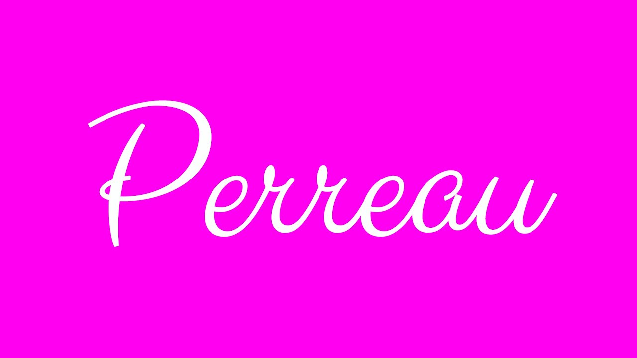 Learn how to Sign the Name Perreau Stylishly in Cursive Writing - YouTube