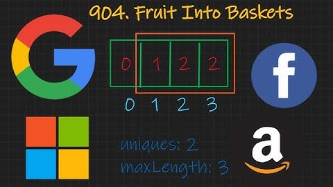 Fruits Into Basket - Sliding Window - Leetcode 904 - Python and Java