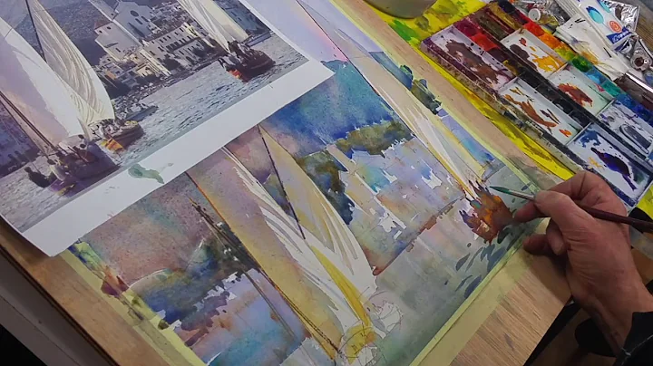 Painting with Geoffrey Wynne: "Sailboats in Cadaqus"