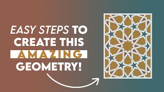 EASY & QUICK steps to create a beautiful Islamic art geometry!